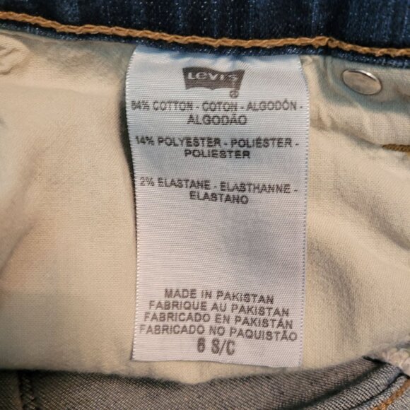 Vtg Levi's Jeans 6 S Perfectly Slimming 512 Straight Mid Rise Medium Wash Y2K - Picture 4 of 10